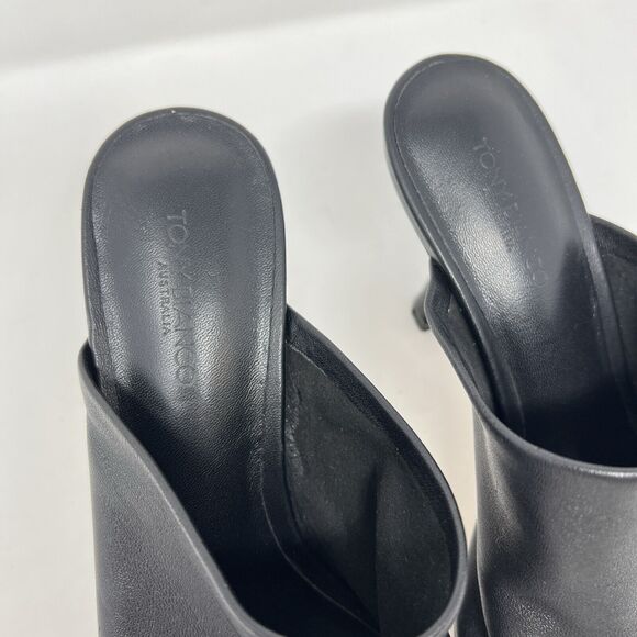Tony Bianco Nappa Mule in Black Leather Size US 5 EUC Minimalist - Picture 3 of 11